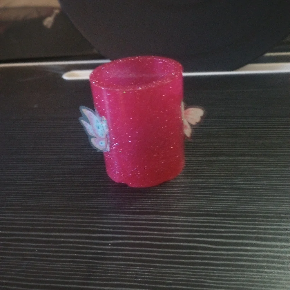 Small tea light holder pencil/brush holder